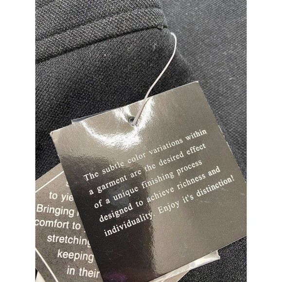 Rafaella Black Sueded Pique Stretch Straight Leg Career Pant Sz 8 NEW - Picture 2 of 8